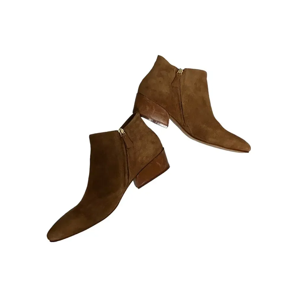 Naked Feet Brown Muskat‎ Peony Suede Ankle Boot - Women sz 9M